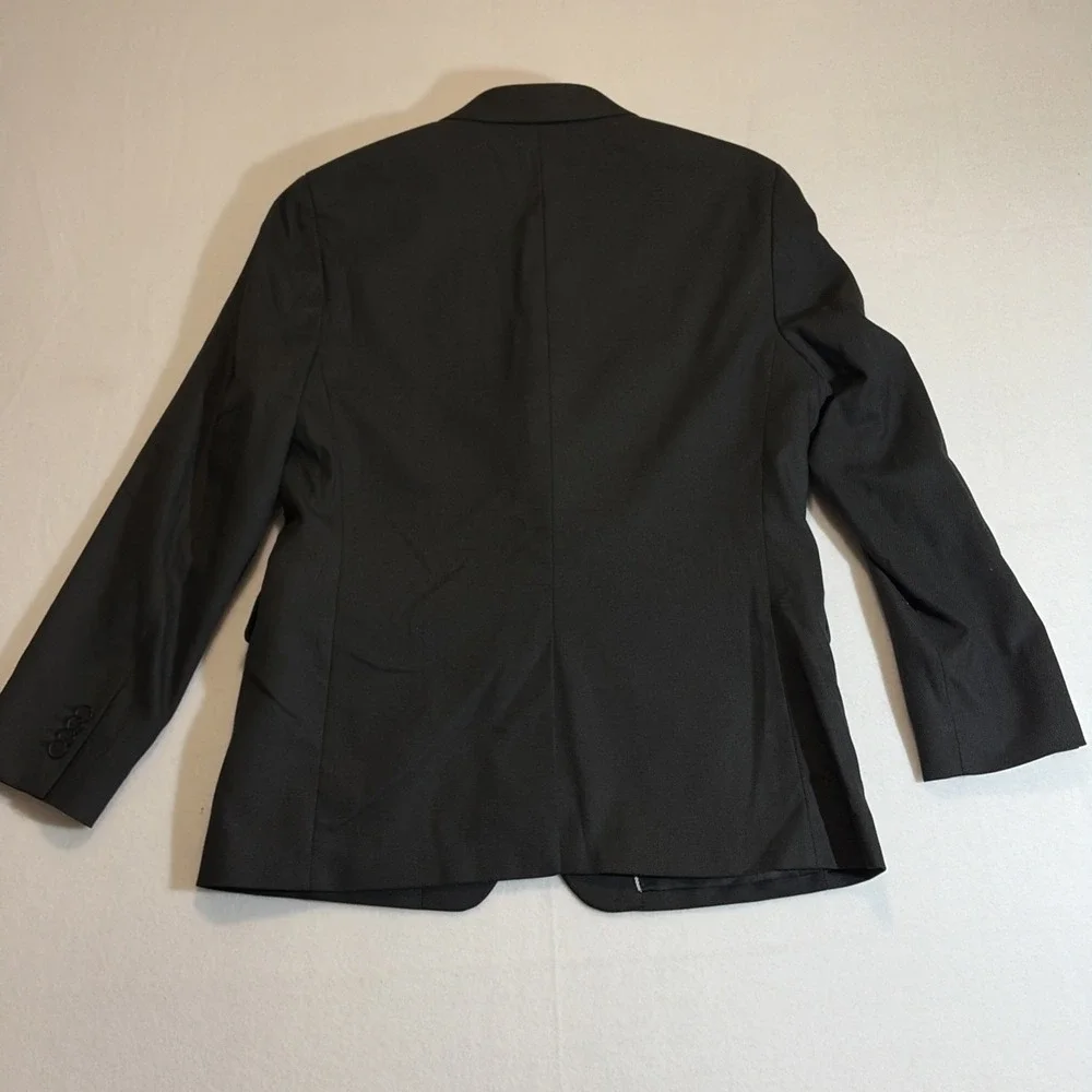 Banana Republic Slim Fit Nailshead Suit Jacket Sport Coat Mens 40S Charcoal Gray